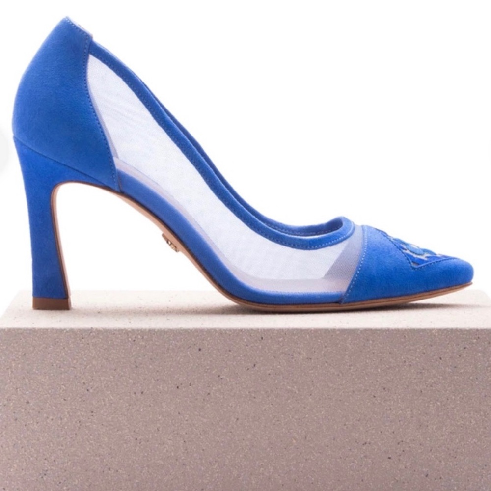 HOUSE OF ATANA FIORELLINI PUMP MESH 85 ROYAL BLUE